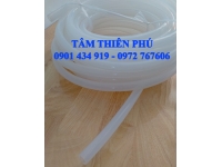 Ống silicone trắng trong phi 12x18mm